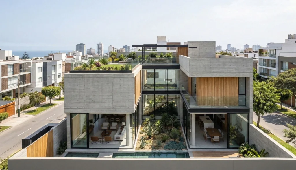 arquitectos en Lima Perú diseñando viviendas modernas