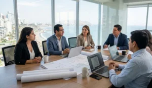 arquitectos en Lima Perú trabajando en proyectos residenciales