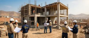 proceso de construcción de vivienda moderna en Perú