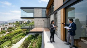 arquitectos supervisando mantenimiento vivienda Perú