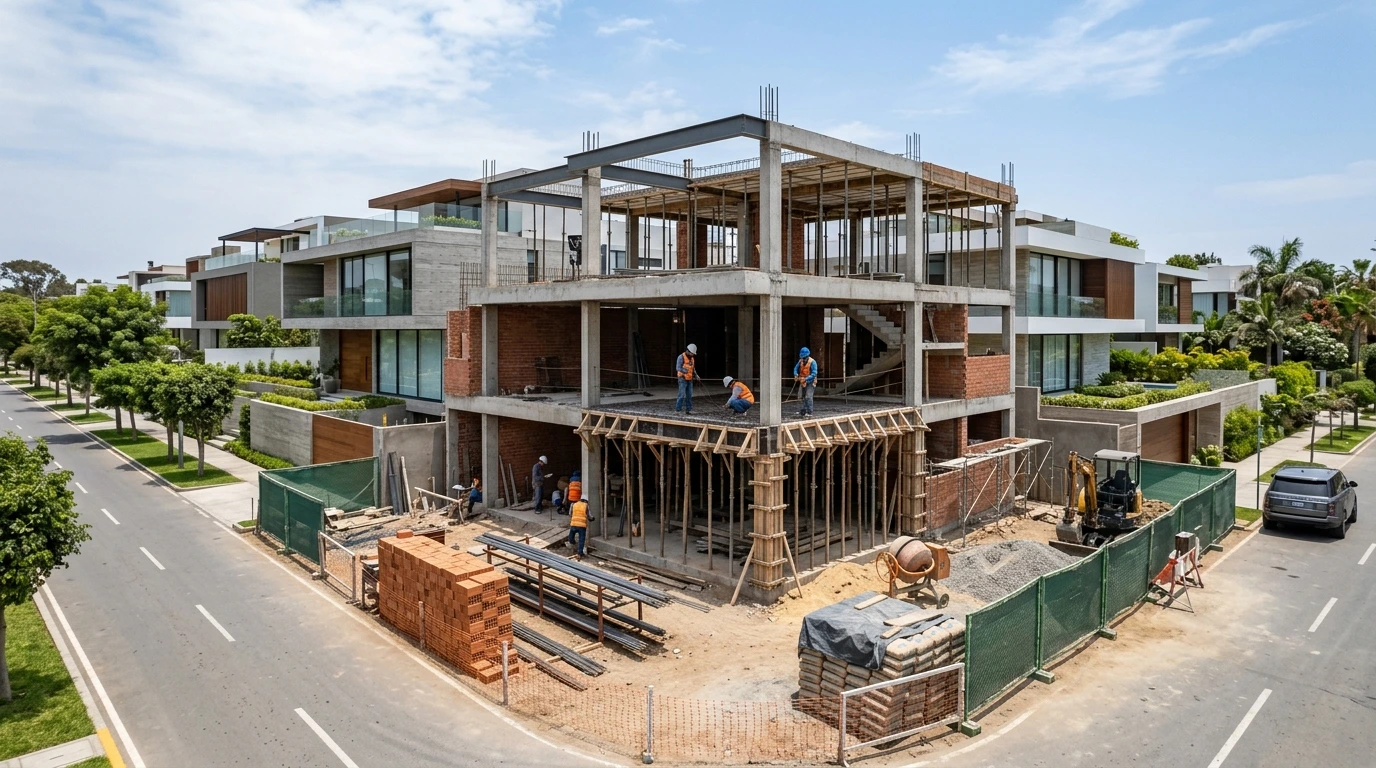 materiales para construir una casa en Perú obra residencial