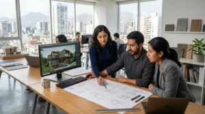 arquitectos diseñando casa en Perú proyecto vivienda