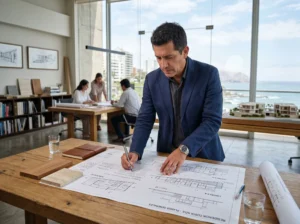 arquitecto calculando área construida Perú