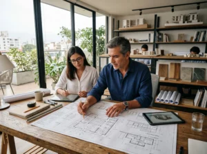 arquitecto revisando área techada Perú