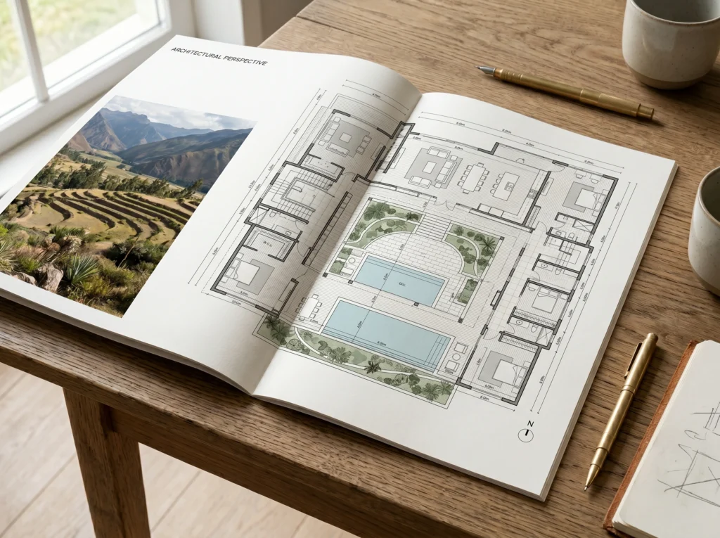 área construida Perú plano arquitectónico